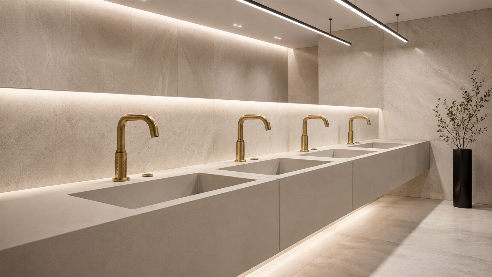 BathSelect touchless bathroom faucet for high-traffic public restrooms